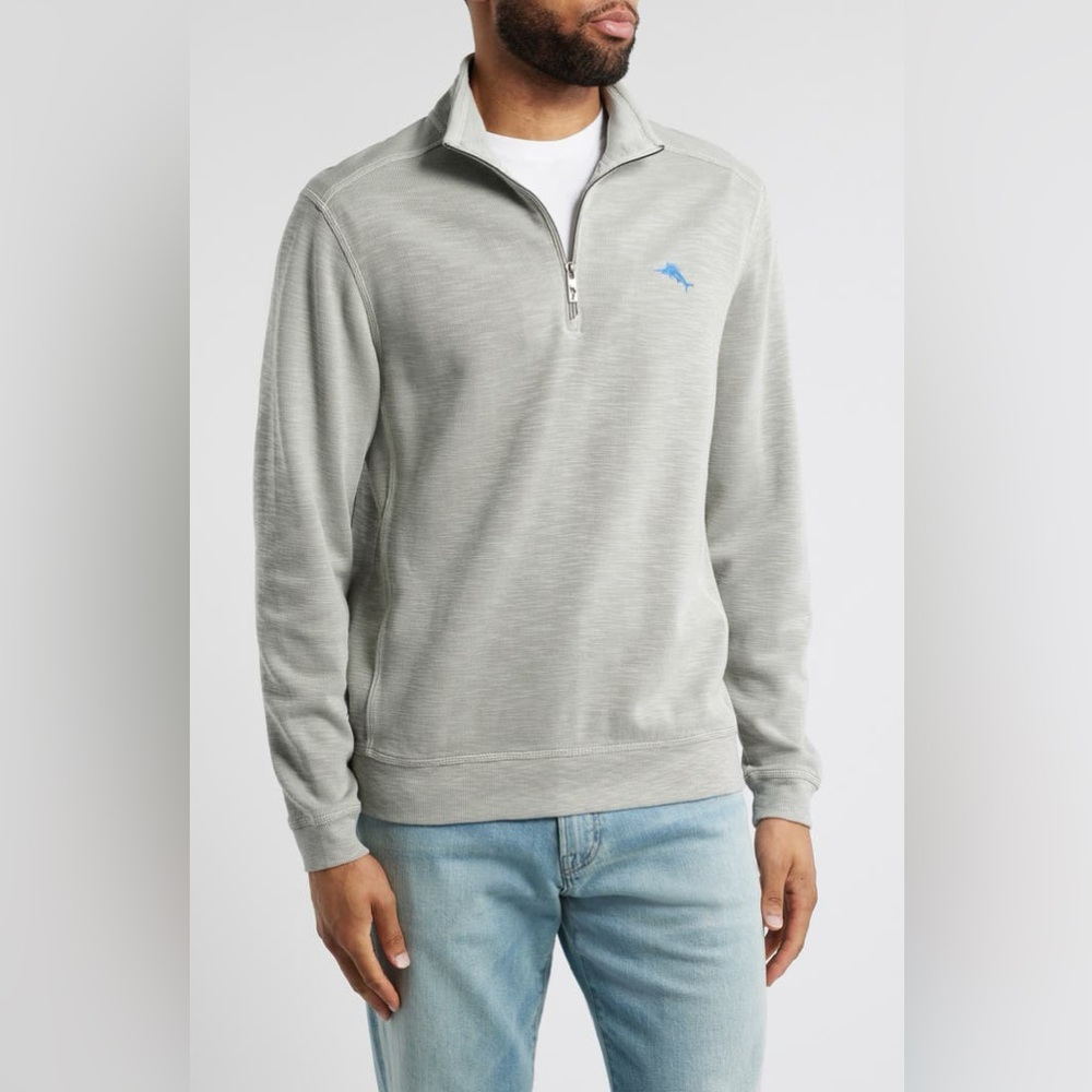 Tommy Bahama Tobago Bay Half-Zip Pullover - XXL - Oatmeal / Cream